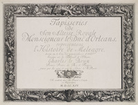 KG 11786
          <br/>
          Geschiedenis van Meleager, tapisserie van Duc d'Orléans
          <br/>
          <em>Picart, Bernard (1673-1733)</em>